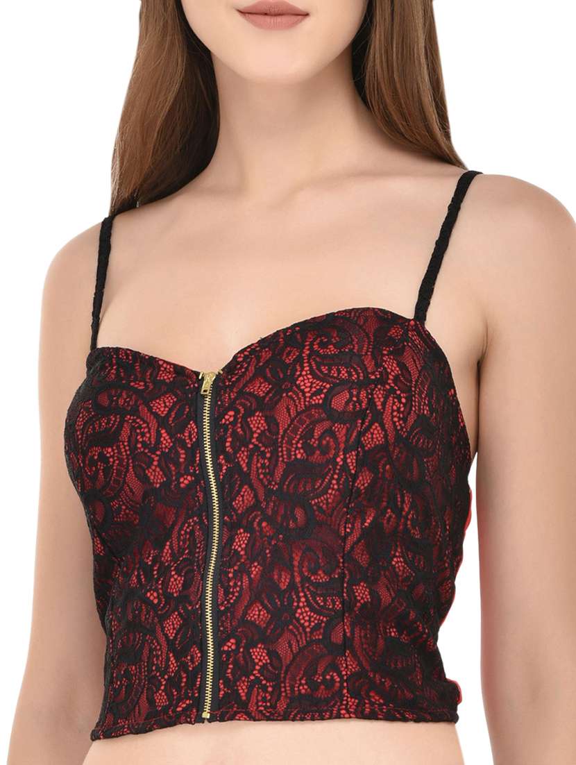 red lace lette bra - 14349058 -  Standard Image - 1