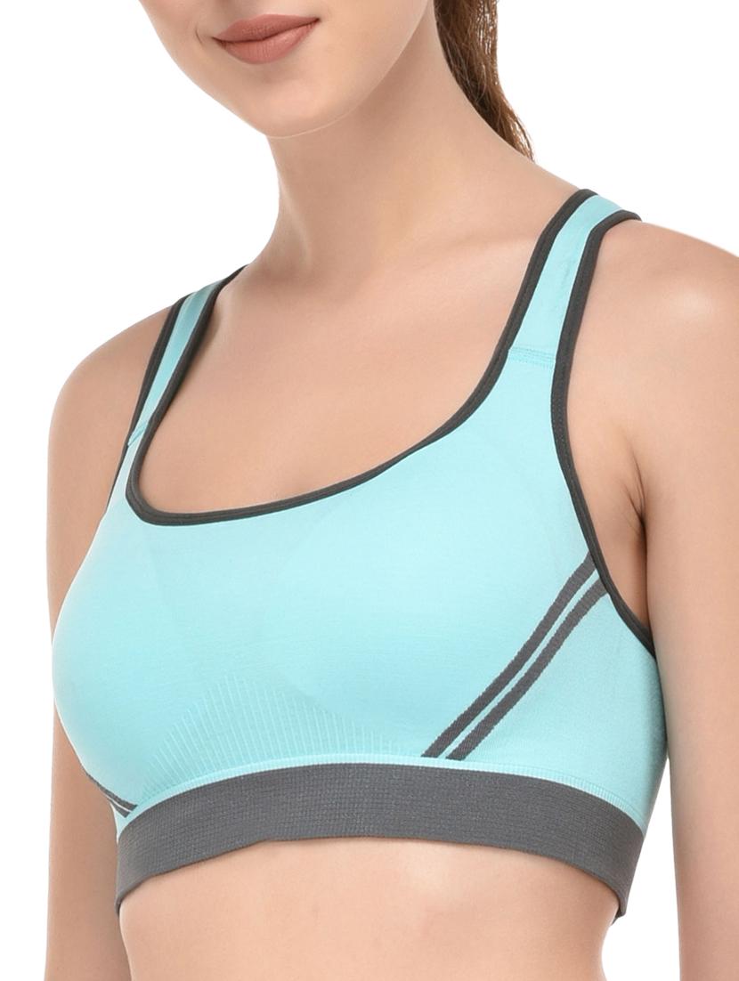 light blue cotton sports bra - 14349080 -  Standard Image - 1
