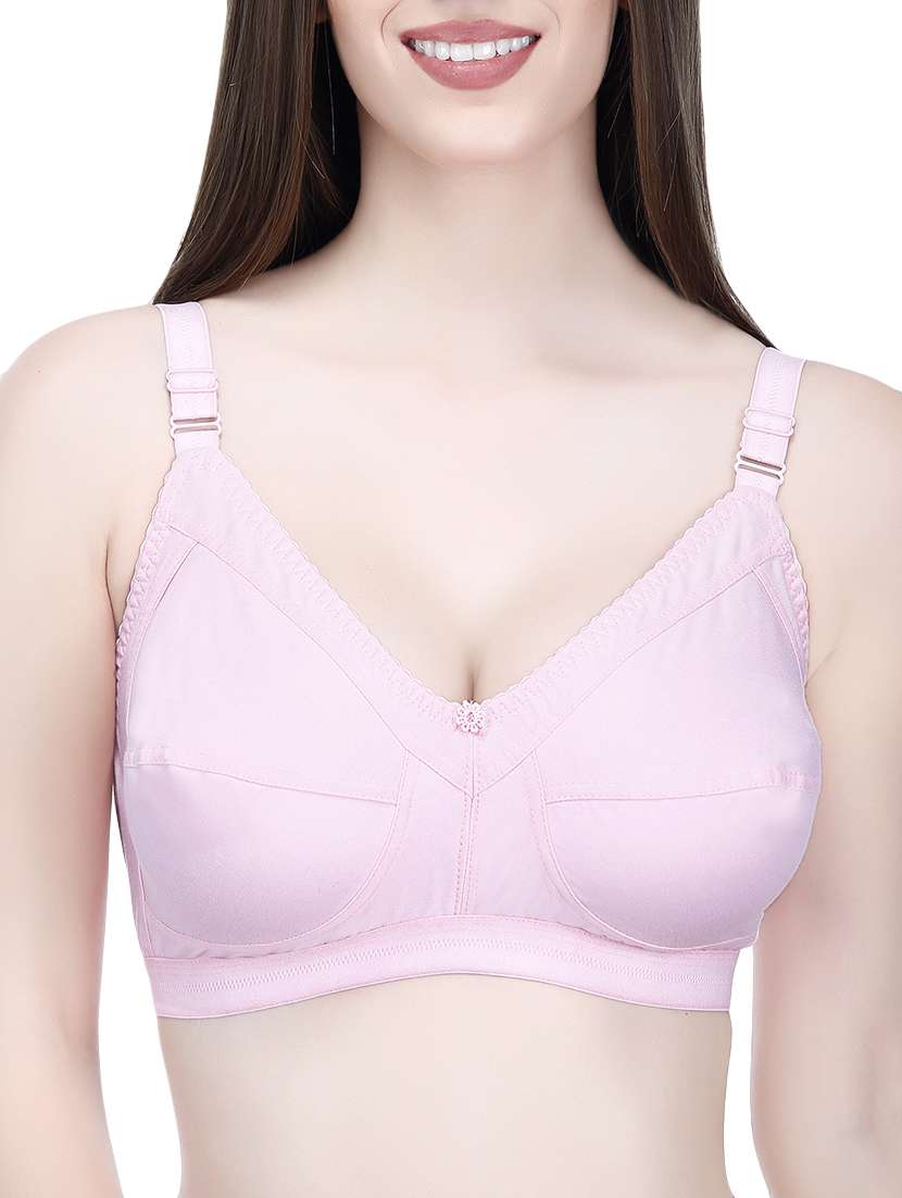 floral patch solid bra 