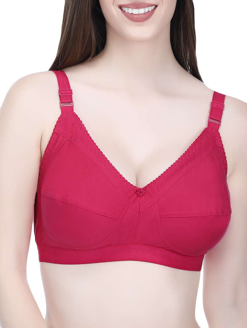 floral patch solid bra 