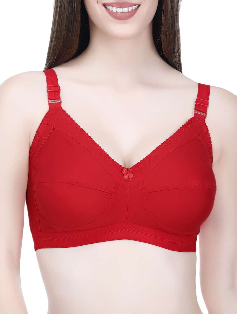 floral patch solid bra 