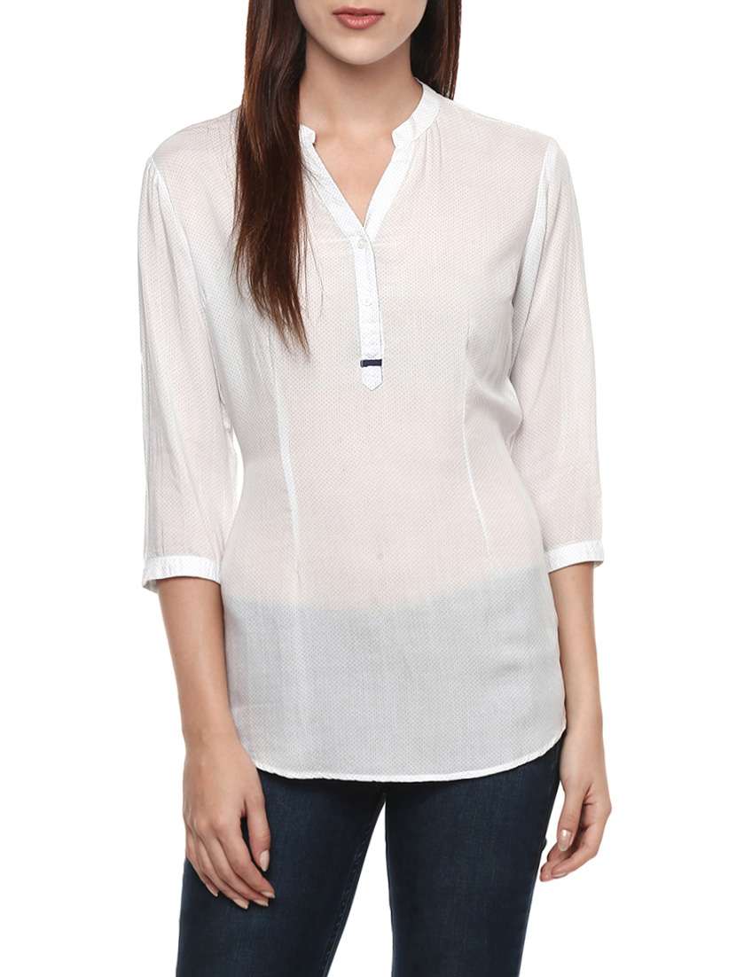 white cotton regular shirt