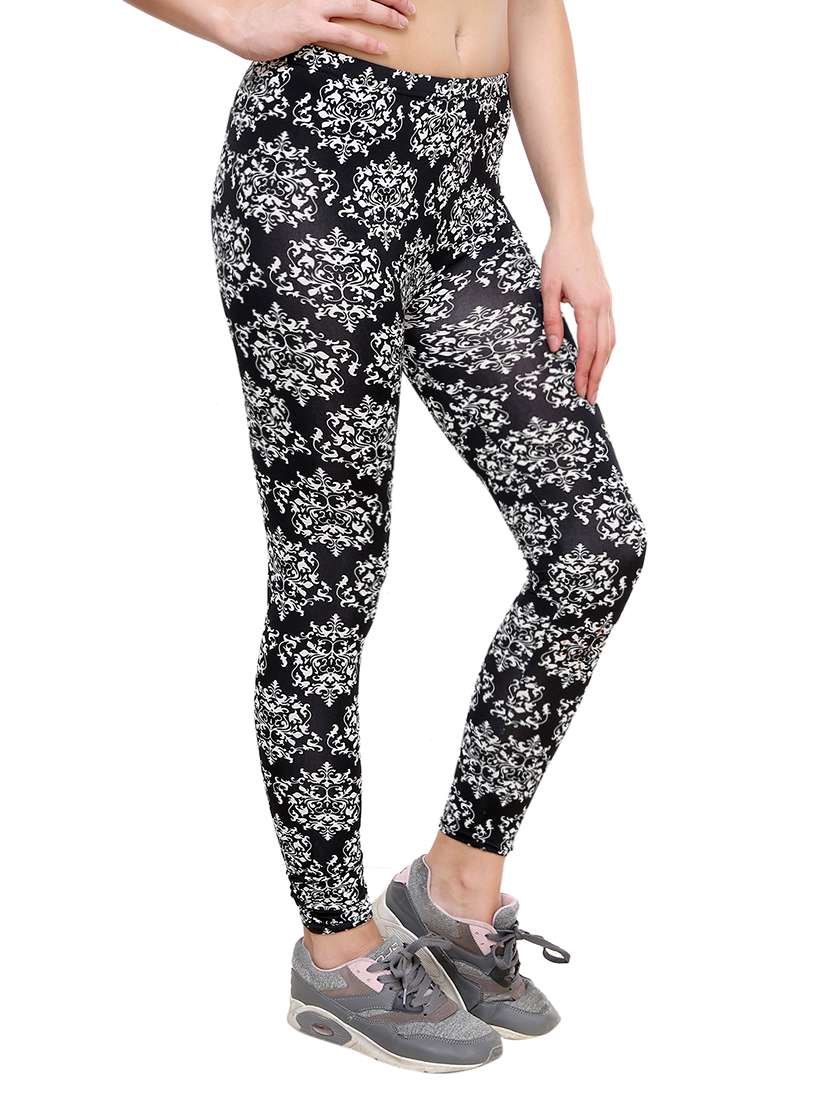 black poly spandex leggings - 14356316 -  Standard Image - 1