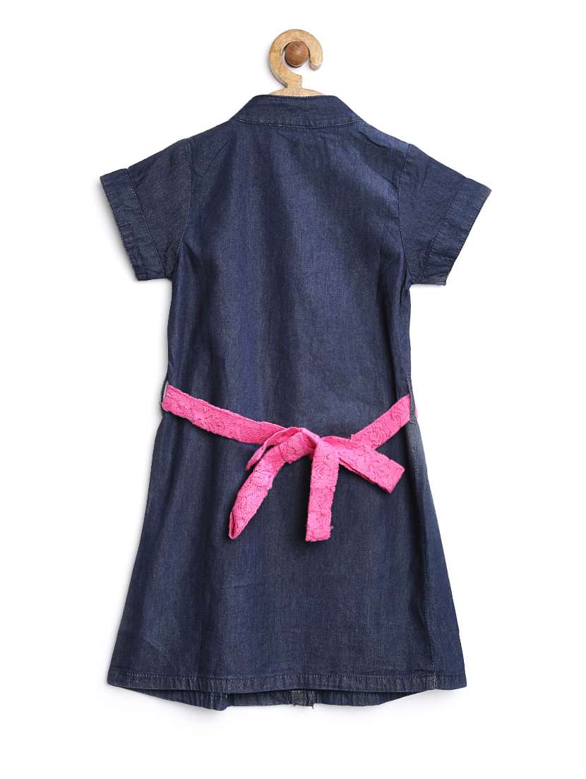 girls mandarin collar short sleeves frock - 14358838 -  Standard Image - 1