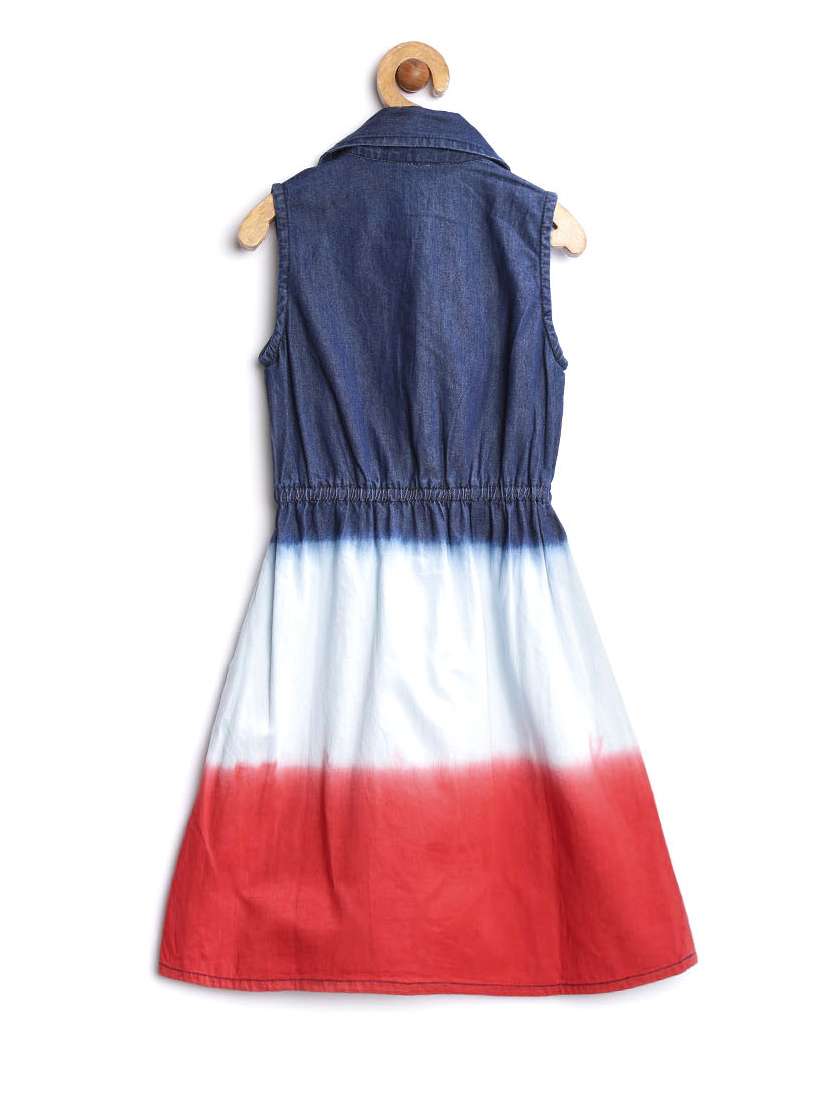 girls collared sleeveless frock - 14358840 - Standard Image - 1