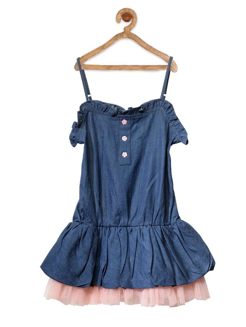 girls square neck sleeveless frock
