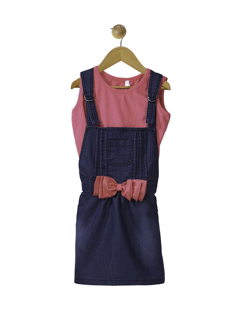 pink cotton dungarees twin sets & jump suit - 14359008 - Zoom Image - 0