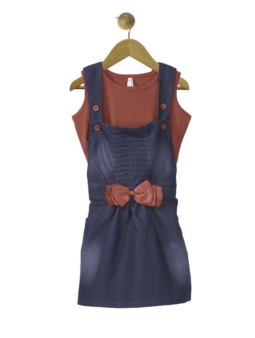 red cotton dungarees twin sets & jump suit