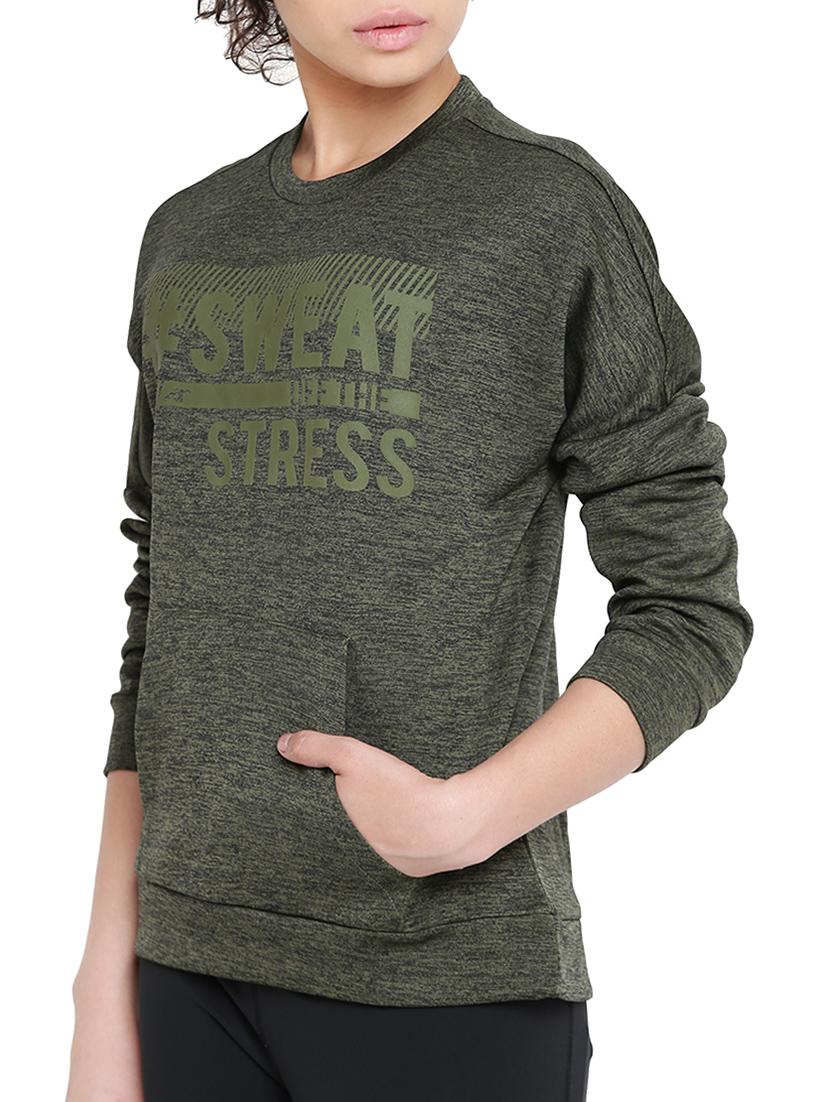 green regular sweatshirt - 14359077 -  Standard Image - 1