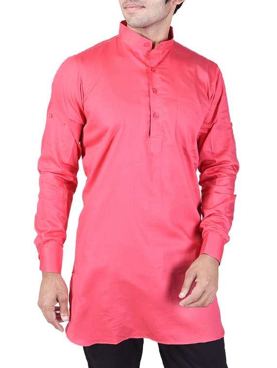 pink cotton kurta