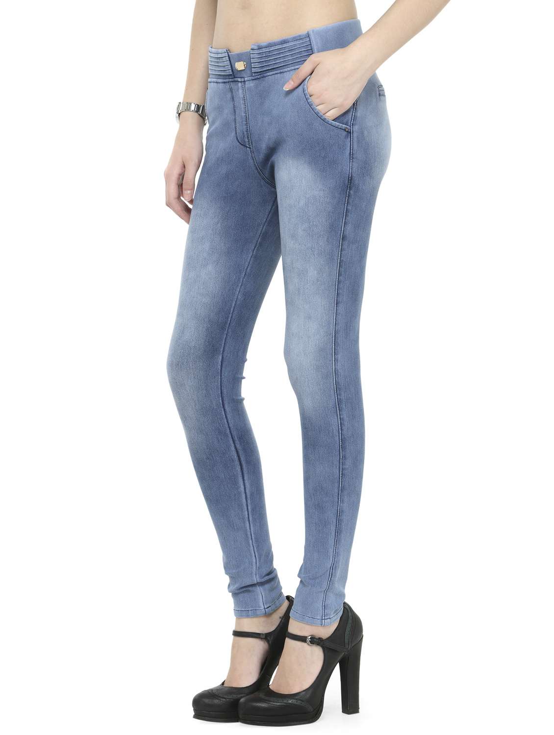 blue denim jeggings - 14366617 - Standard Image - 1