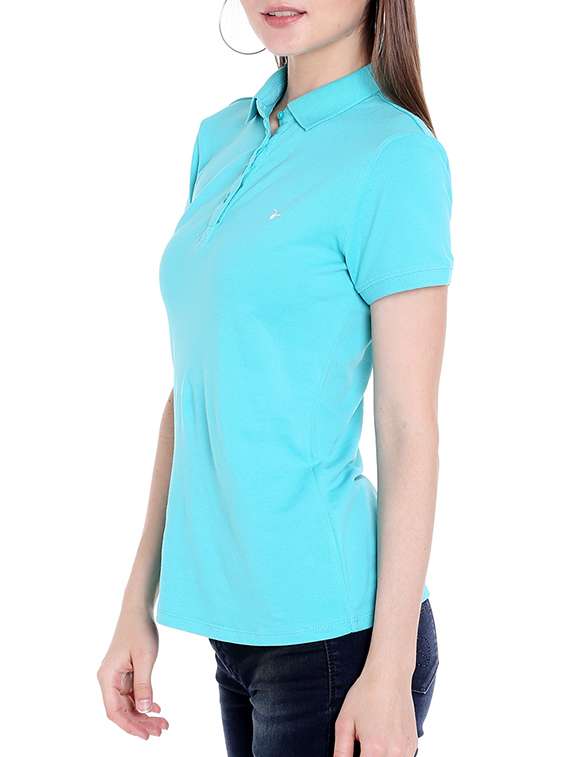 light blue cotton regular tshirt - 14367793 - Standard Image - 1