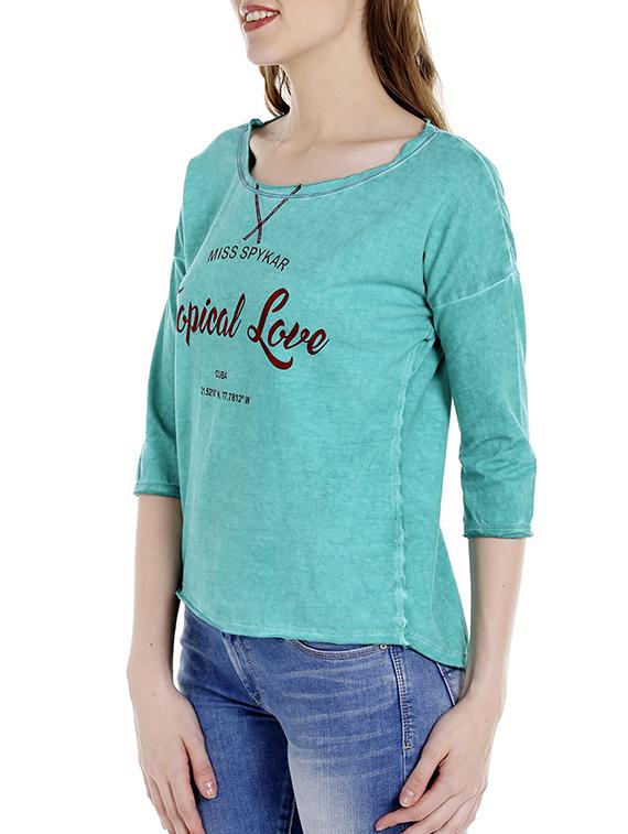 green cotton regular tshirt - 14367805 - Standard Image - 1