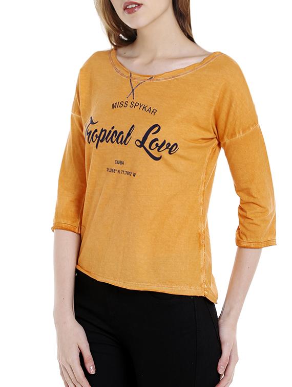 orange cotton regular tshirt - 14367806 - Standard Image - 1