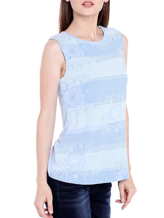 light blue viscose tank top - 14367855 -  Standard Image - 1