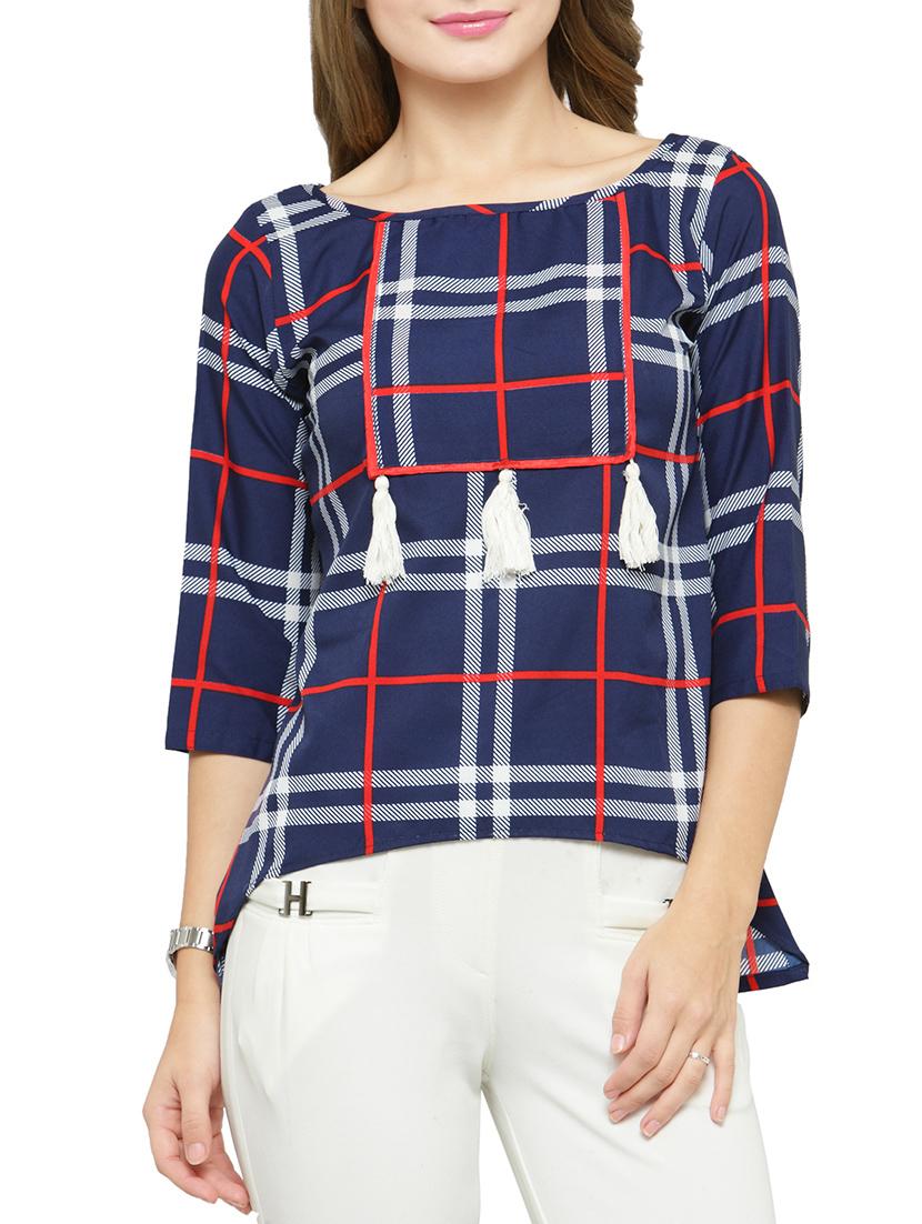 women's high-low boat neck top - 14371131 -  Zoom Image - 0