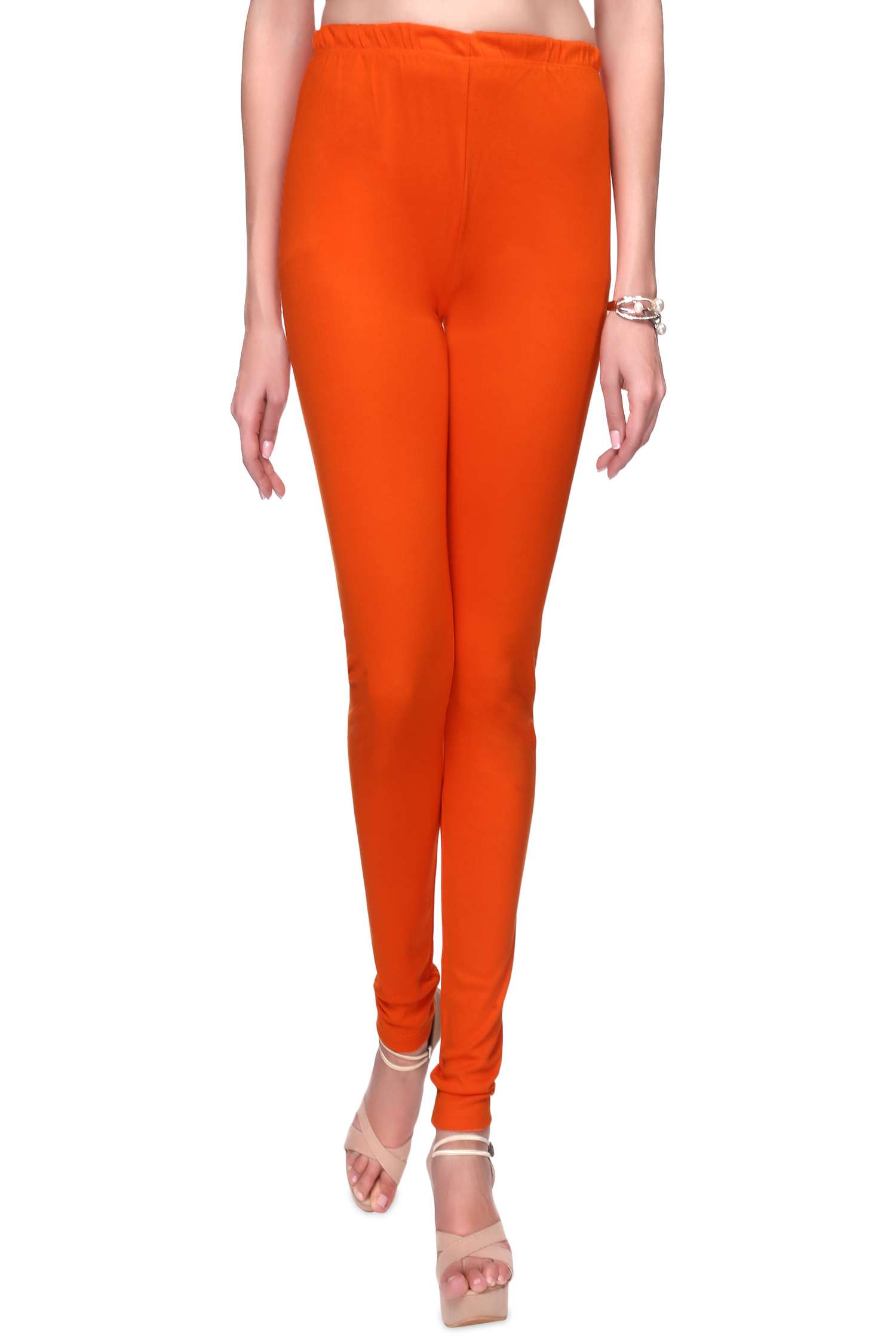orange cotton leggings