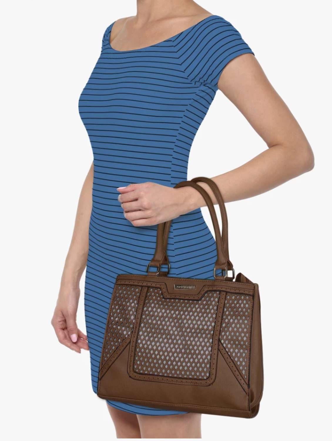 brown leatherette  regular handbag - 14373230 -  Standard Image - 4