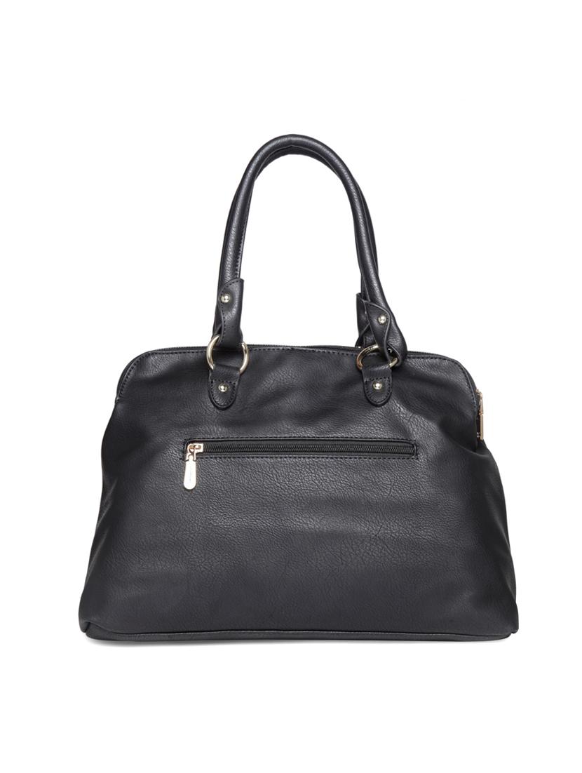 black leatherette regular handbag - 14373236 - Standard Image - 1