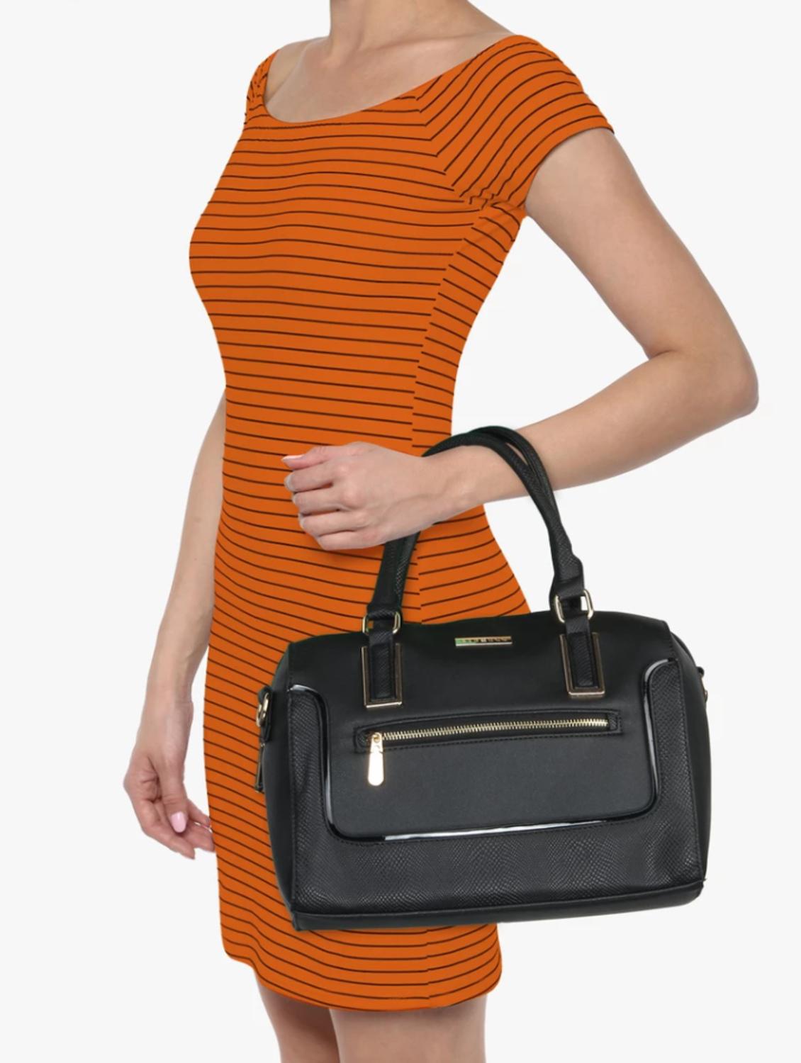 black leatherette handbag - 14373262 - Standard Image - 4