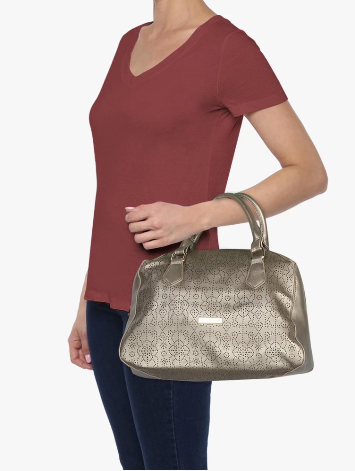 metallic leatherette handbag - 14373270 - Standard Image - 4
