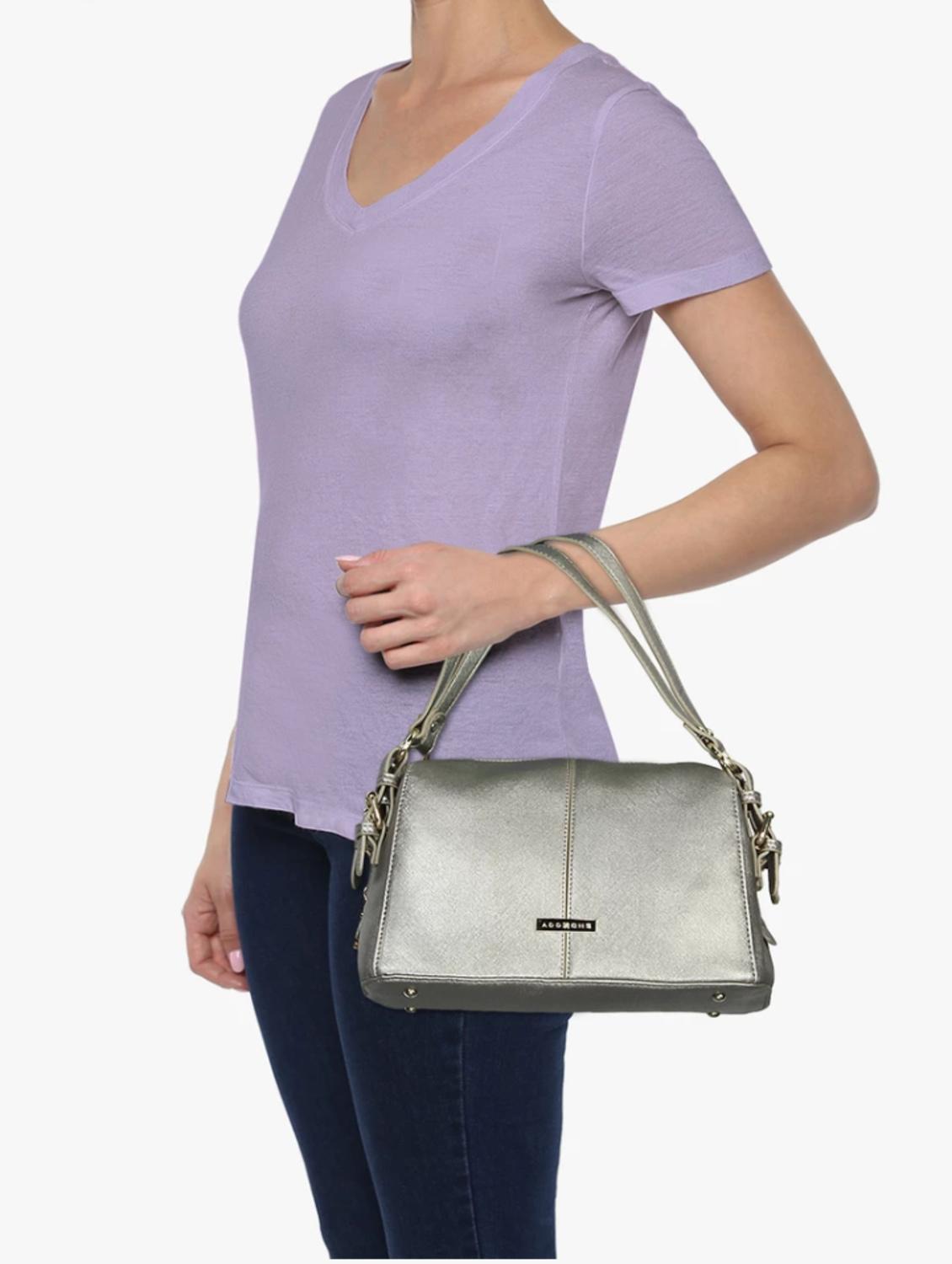 metallic leatherette handbag - 14373276 - Standard Image - 4