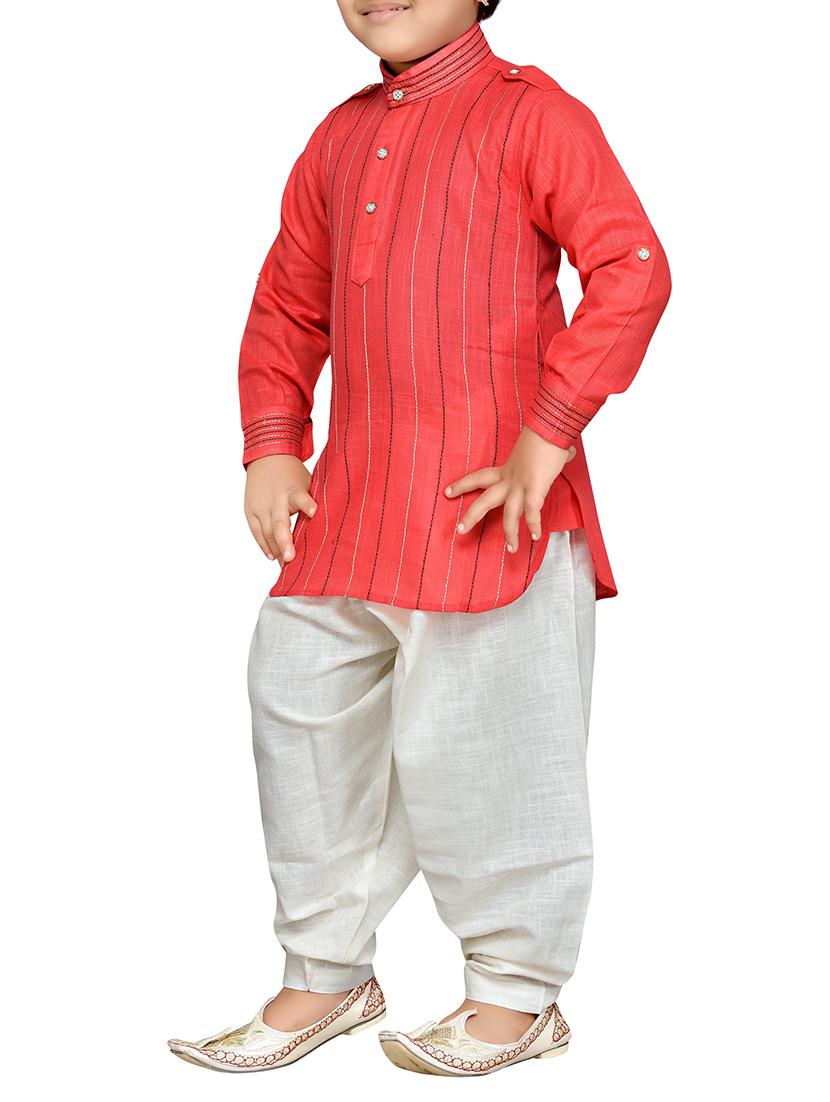 pink cotton kurta pyjama set - 14375290 -  Standard Image - 1
