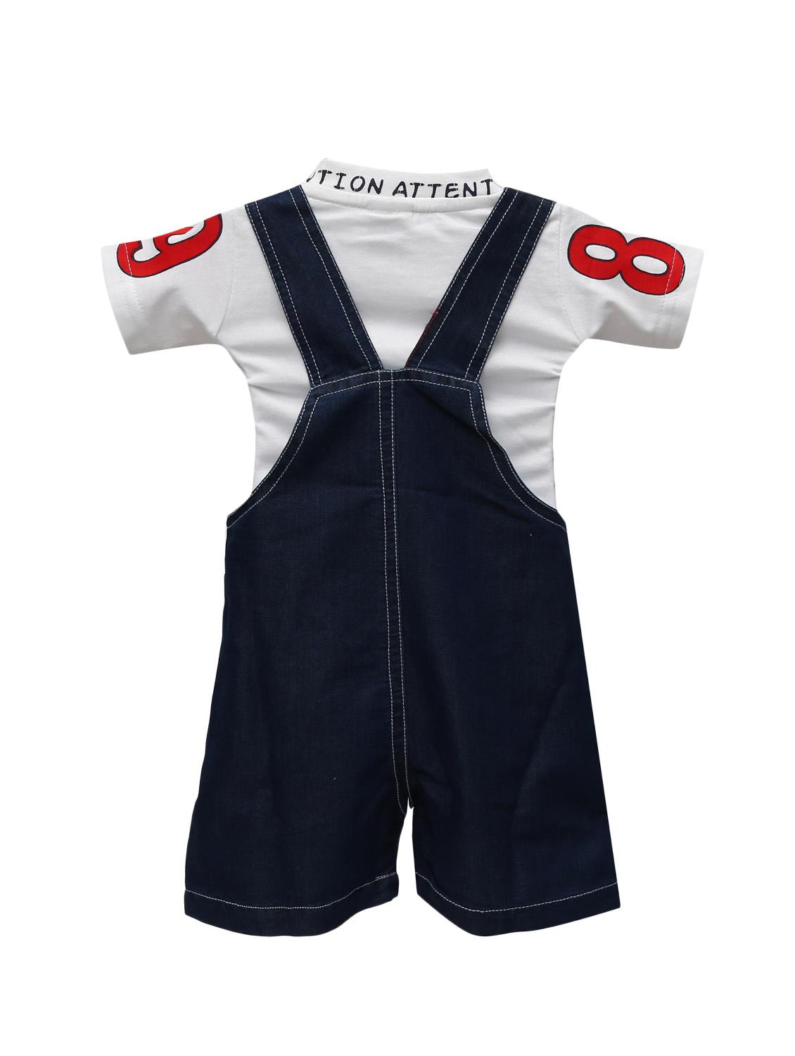 white cotton dungarees twin sets & jump suit - 14380898 -  Standard Image - 1