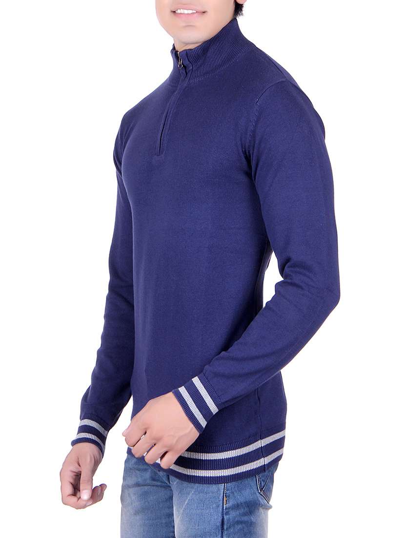 navy blue cotton pullover - 14381042 -  Standard Image - 1