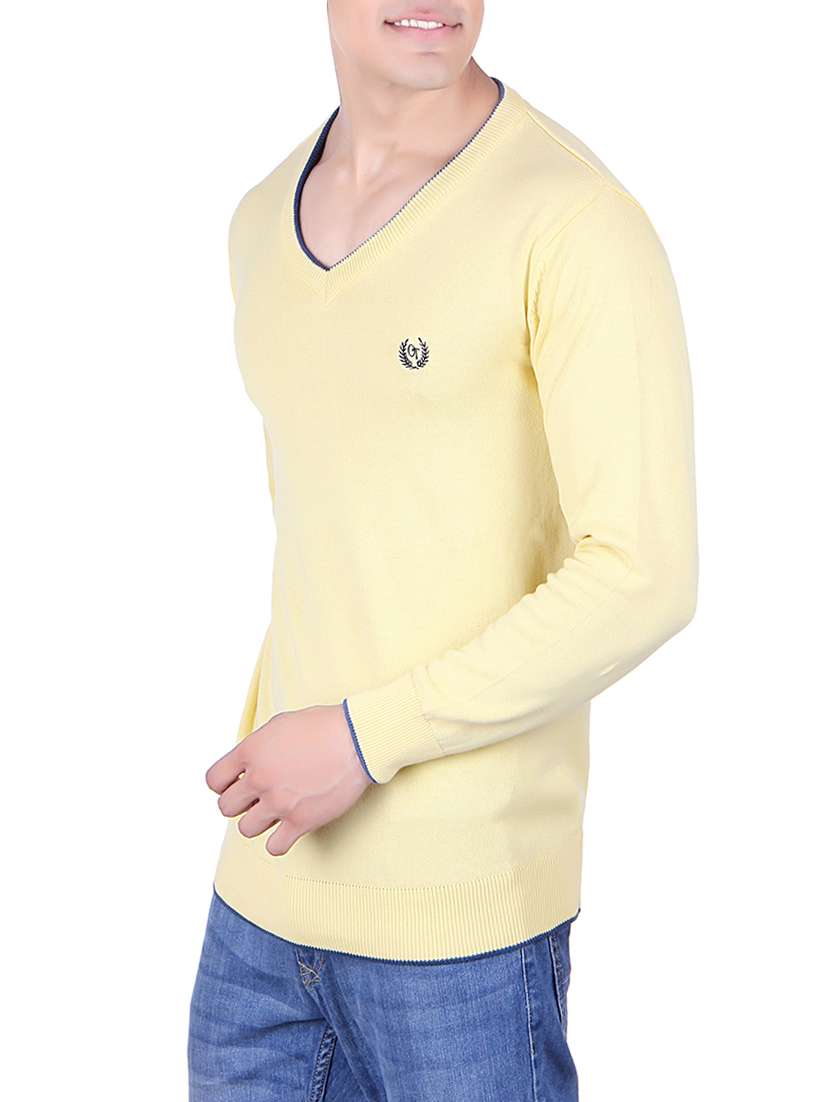 yellow solid pullover - 14381043 -  Standard Image - 1