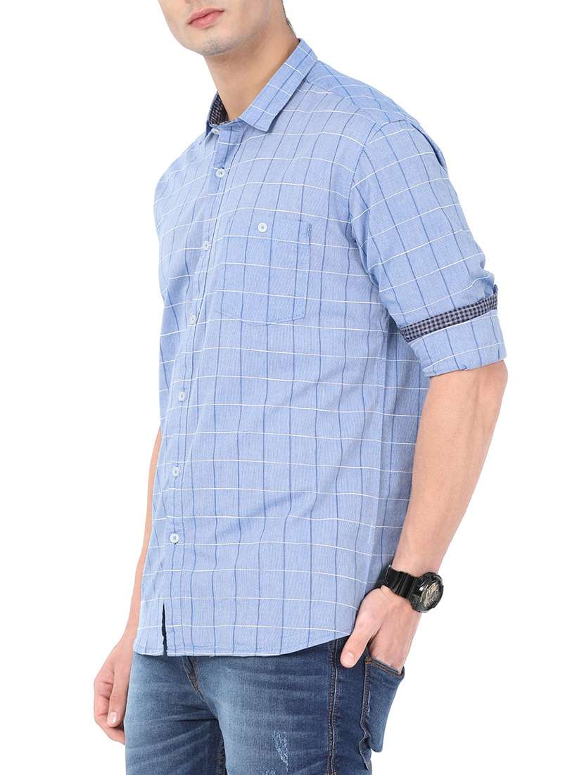 mens checks casual shirt - 14382962 -  Standard Image - 1