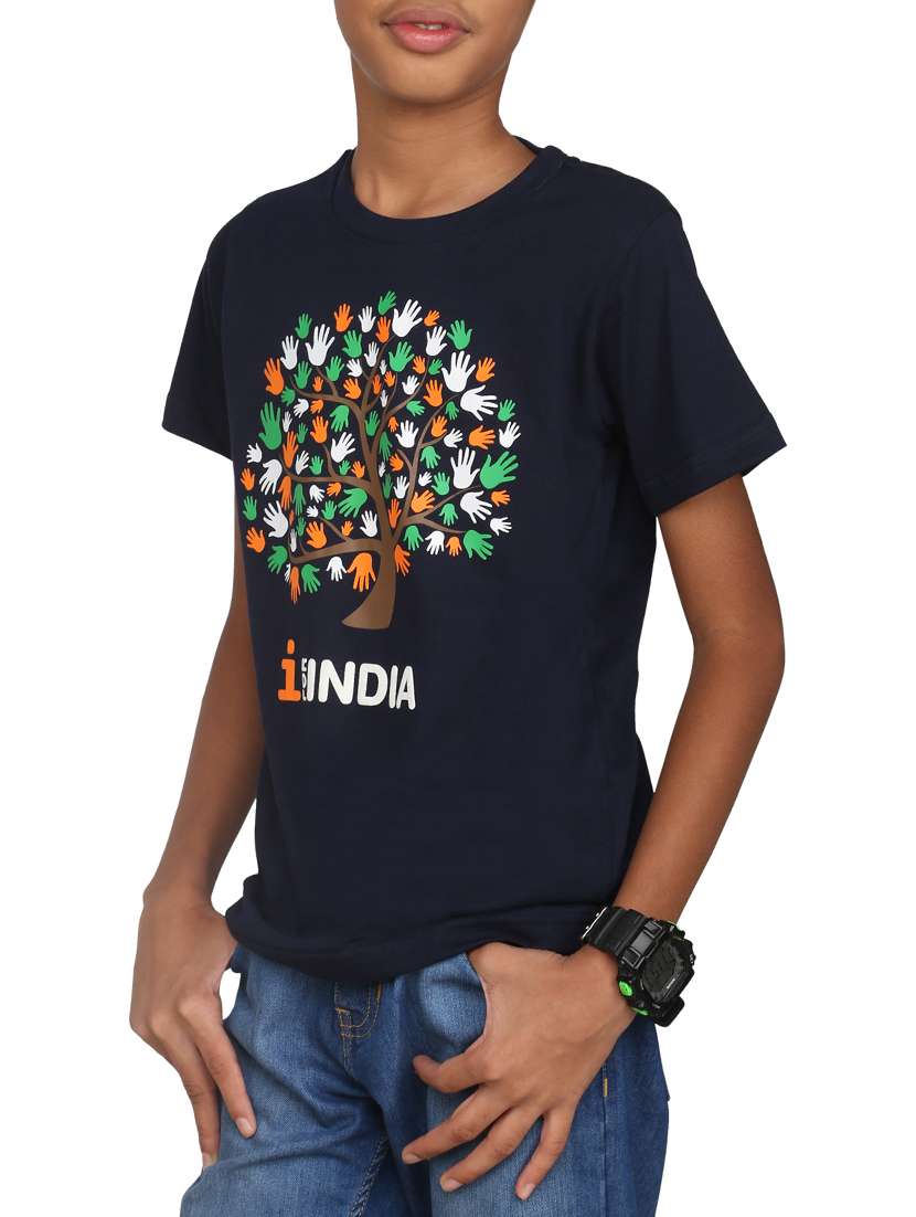 navy blue cotton tshirt - 14387547 -  Standard Image - 1