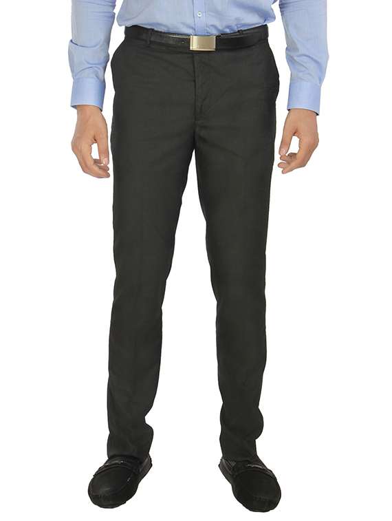 black polyester formal trouser