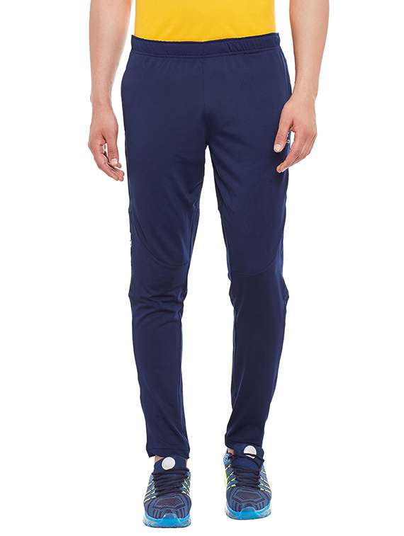 navy blue polyester track pant