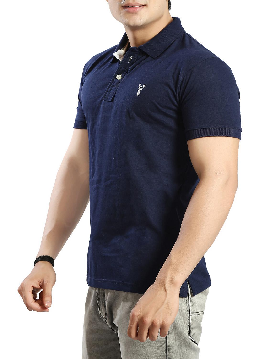 navy blue cotton t-shirt - 14393888 -  Standard Image - 1