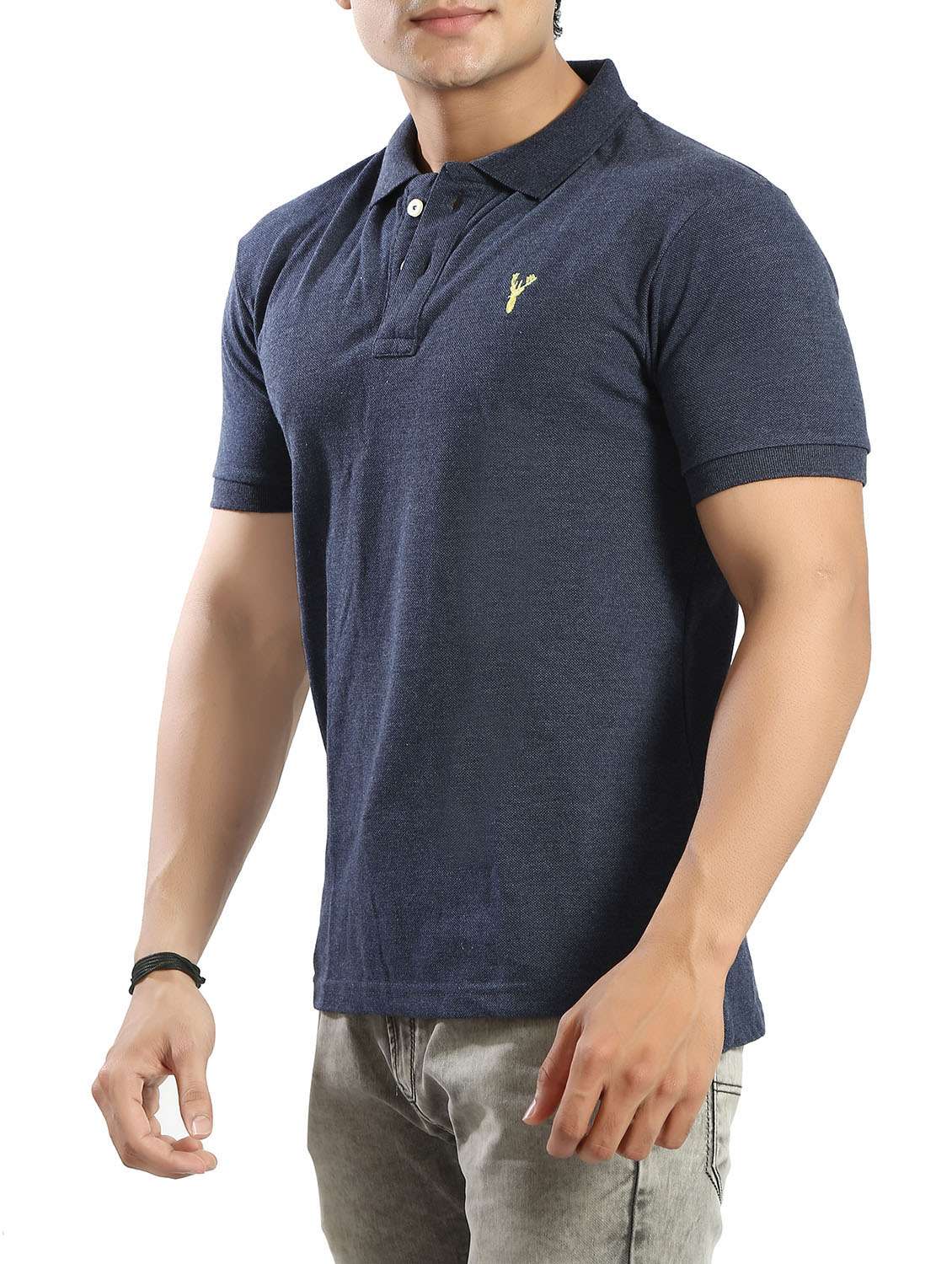 navy blue cotton t-shirt - 14393973 - Standard Image - 1