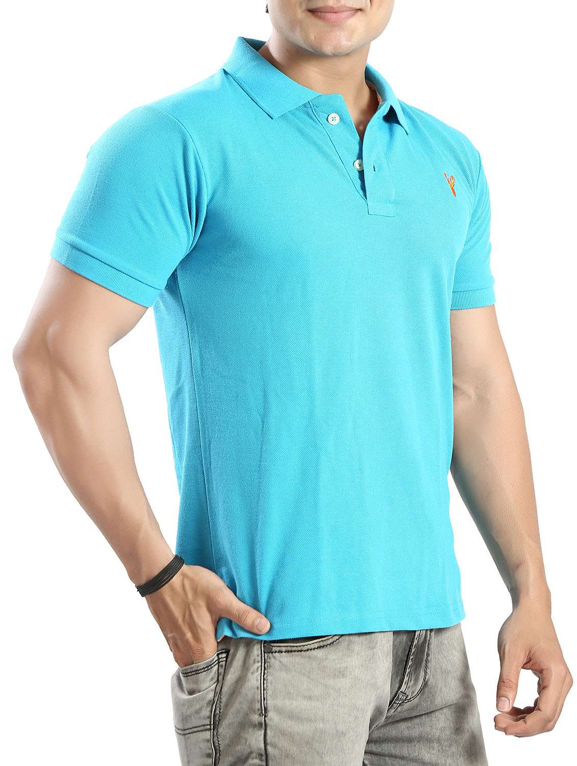 men solid short sleeve polo t-shirt - 14393982 - Standard Image - 1