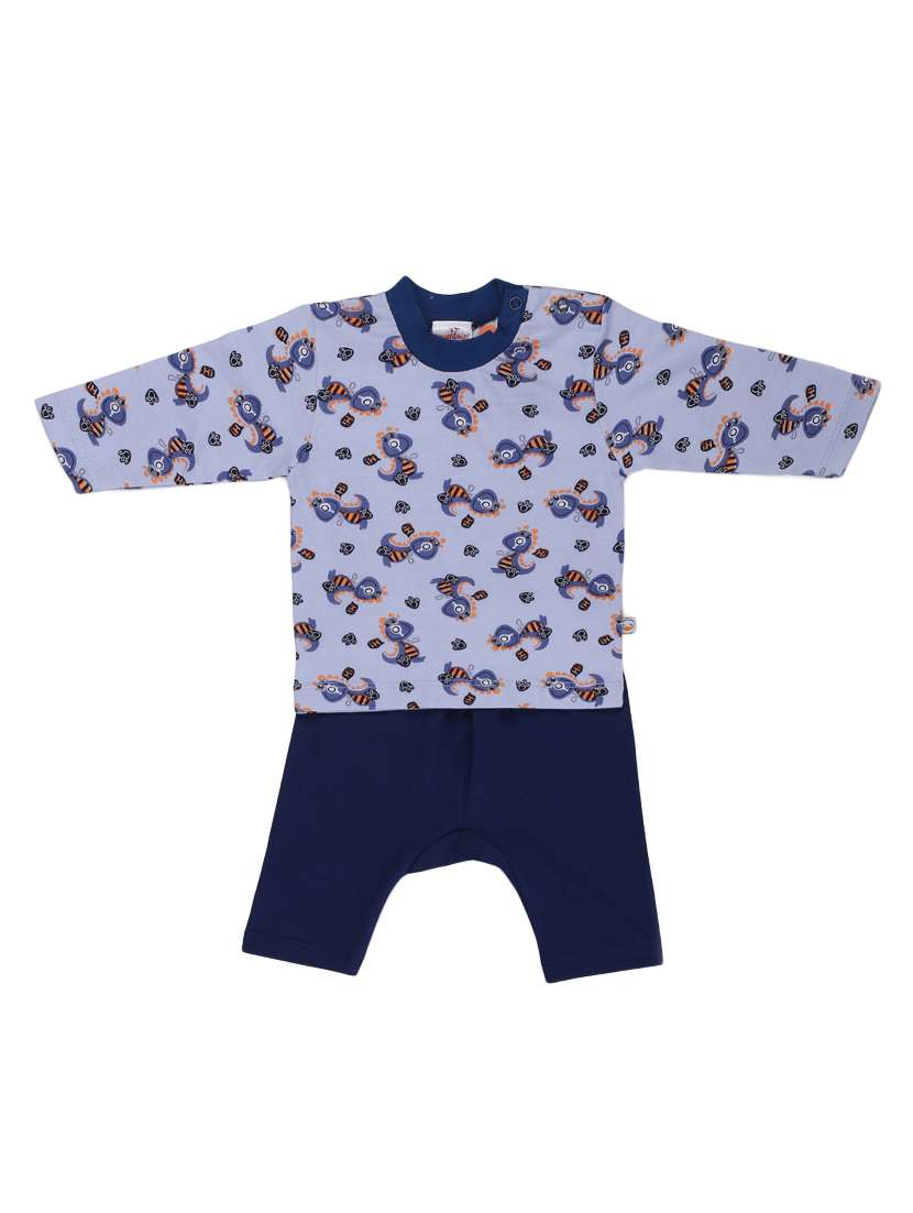 blue cotton pyjama set nightwear