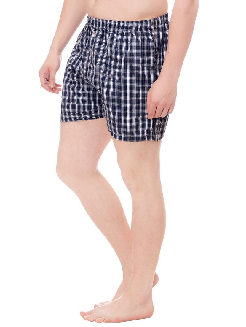 dark blue cotton boxer - 14408018 - Standard Image - 1