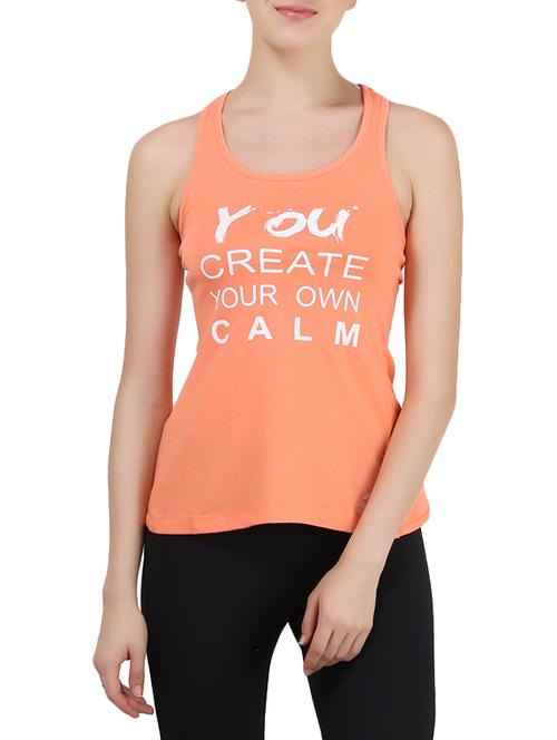 orange cotton blend tank top - 14411075 -  Standard Image - 0