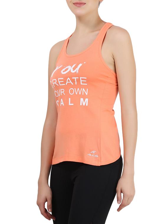 orange cotton blend tank top - 14411075 - Standard Image - 1