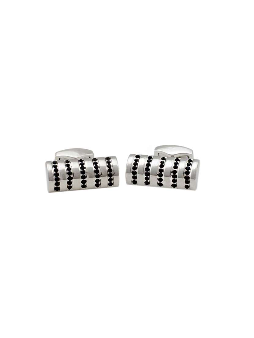silver metal cufflink