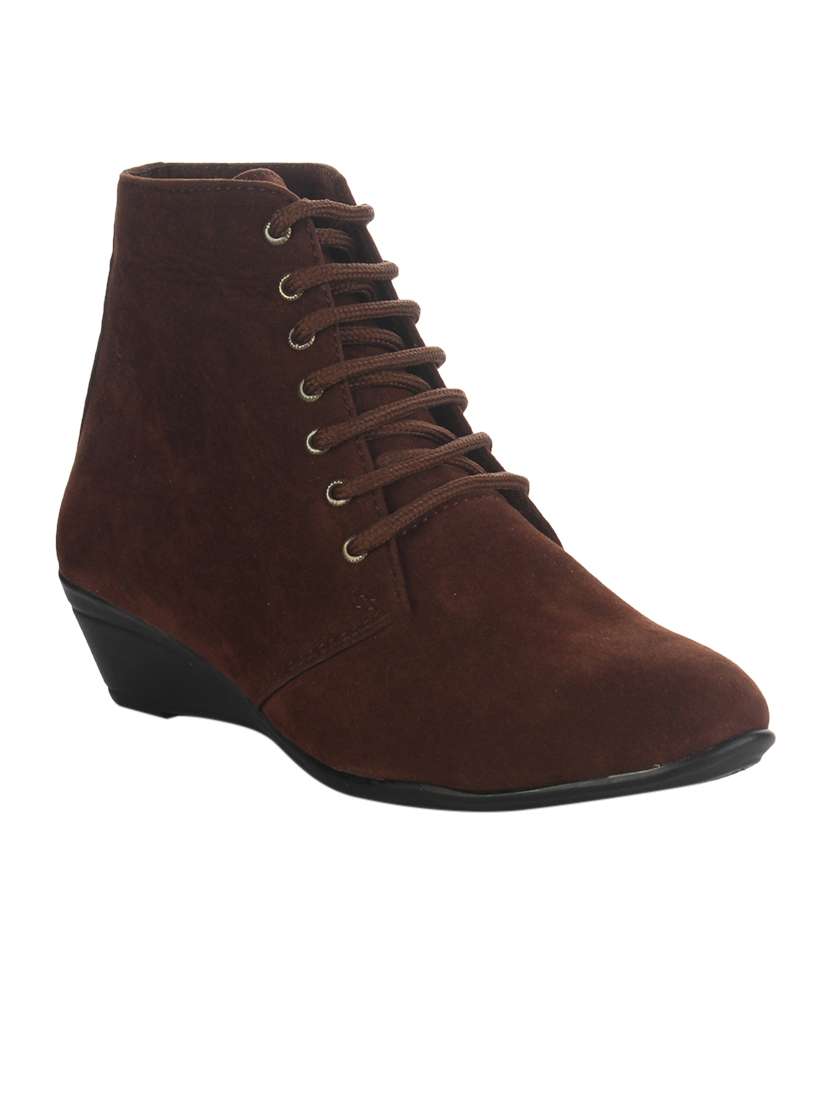brown suede ankle boot