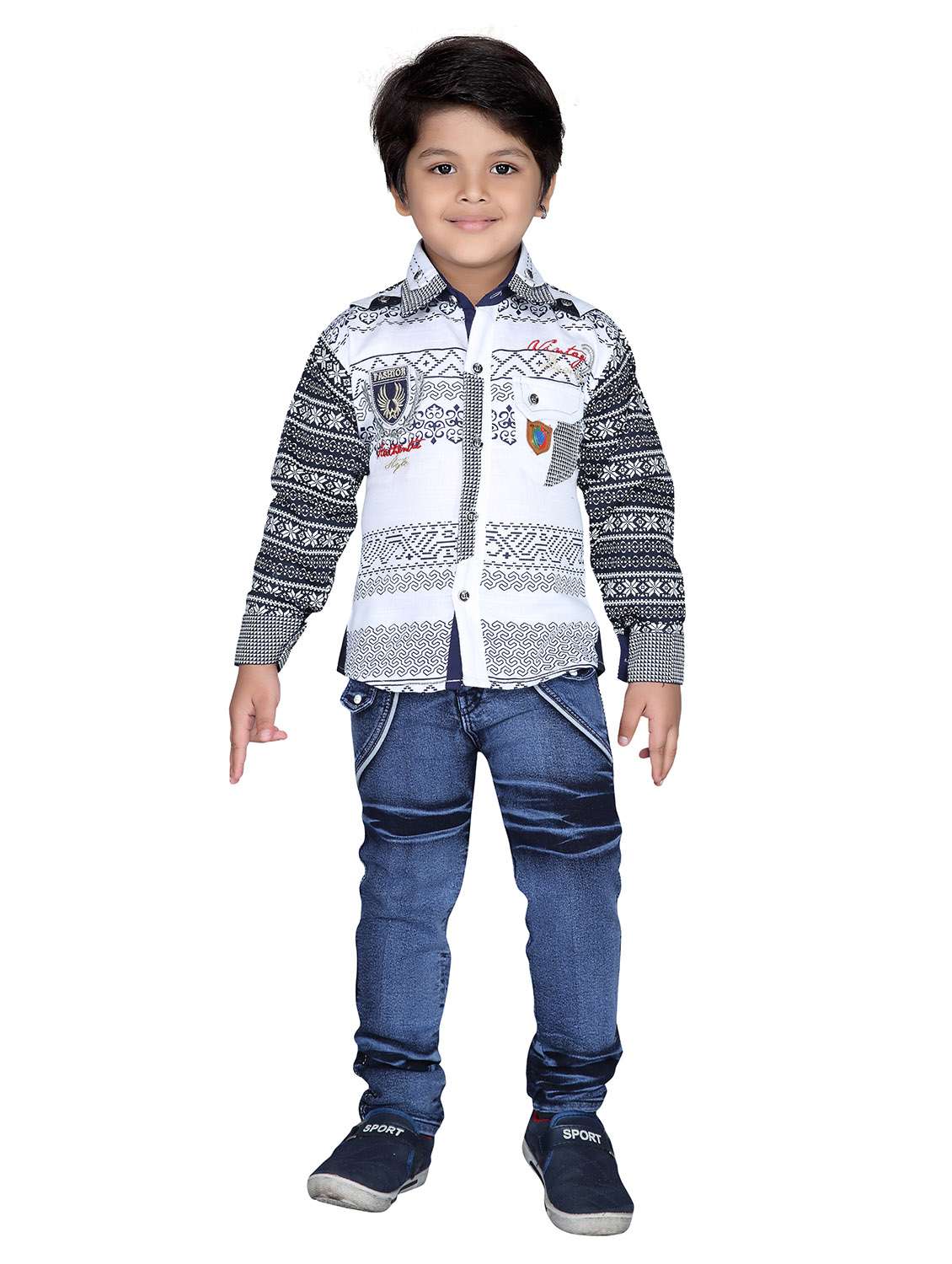 white cotton full length set - 14416370 -  Standard Image - 1
