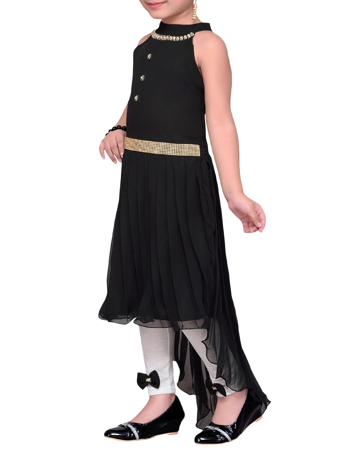 black georgette tunic set - 14417475 - Standard Image - 1