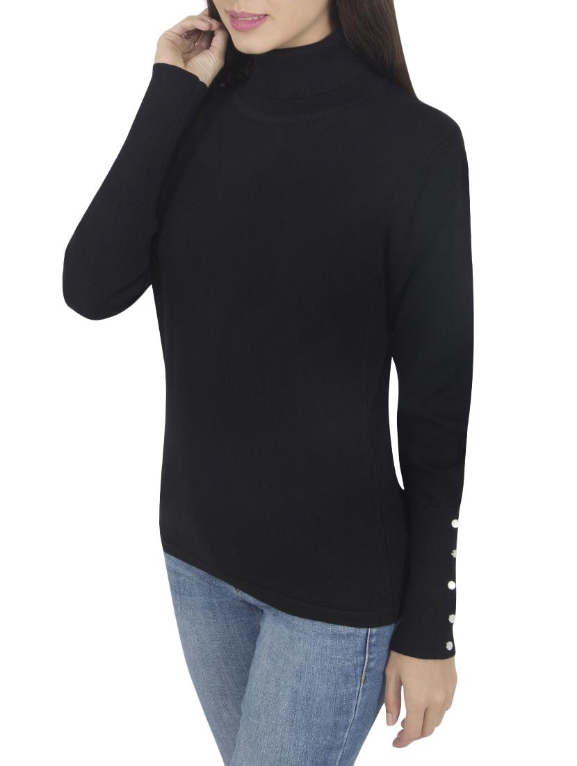 black viscose casual pullover - 14419583 -  Standard Image - 1