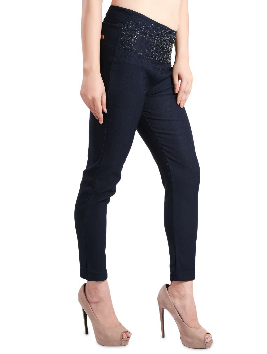 navy blue cotton jeggings - 14426503 -  Standard Image - 1