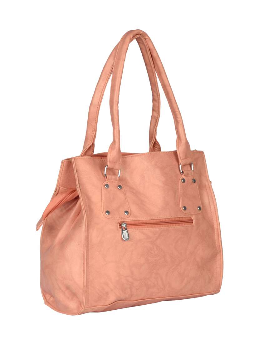 pink leatherette regular handbag - 14433630 -  Standard Image - 1