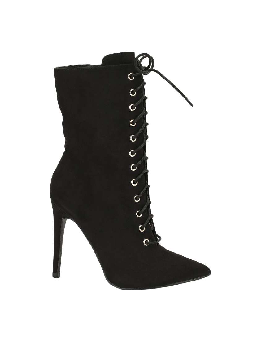 black lace-up calf boot - 14434786 -  Standard Image - 1