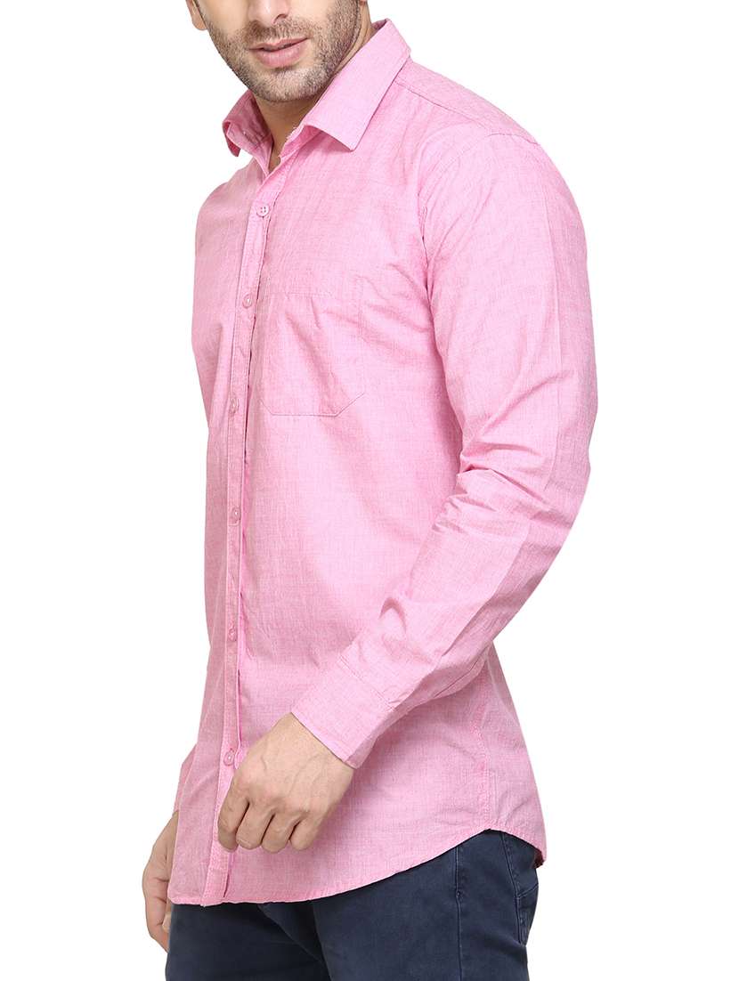 pink cotton casual shirt - 14435314 -  Standard Image - 1
